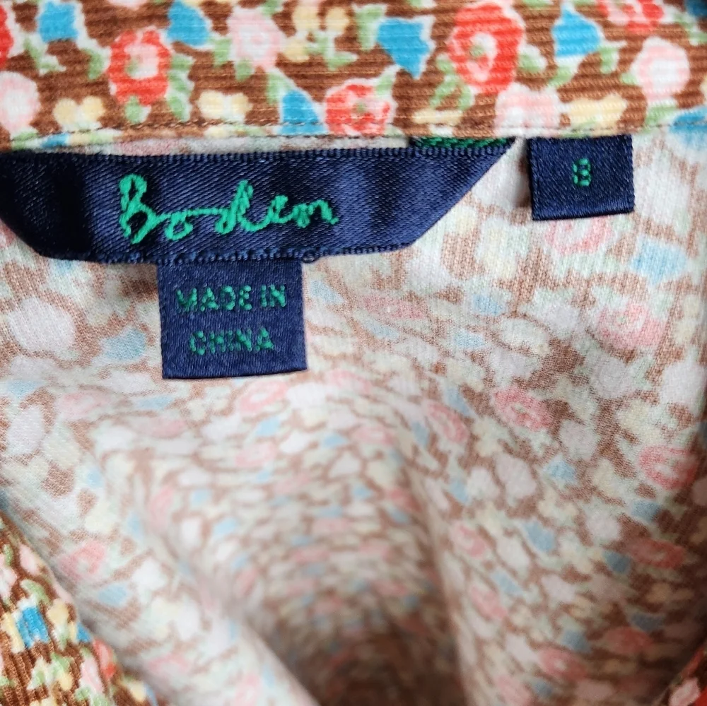 Boden Multicolor Floral Button Down Shirt - Picture 11 of 12